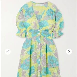 Faithfull the Brand floral crepe dress. Size L